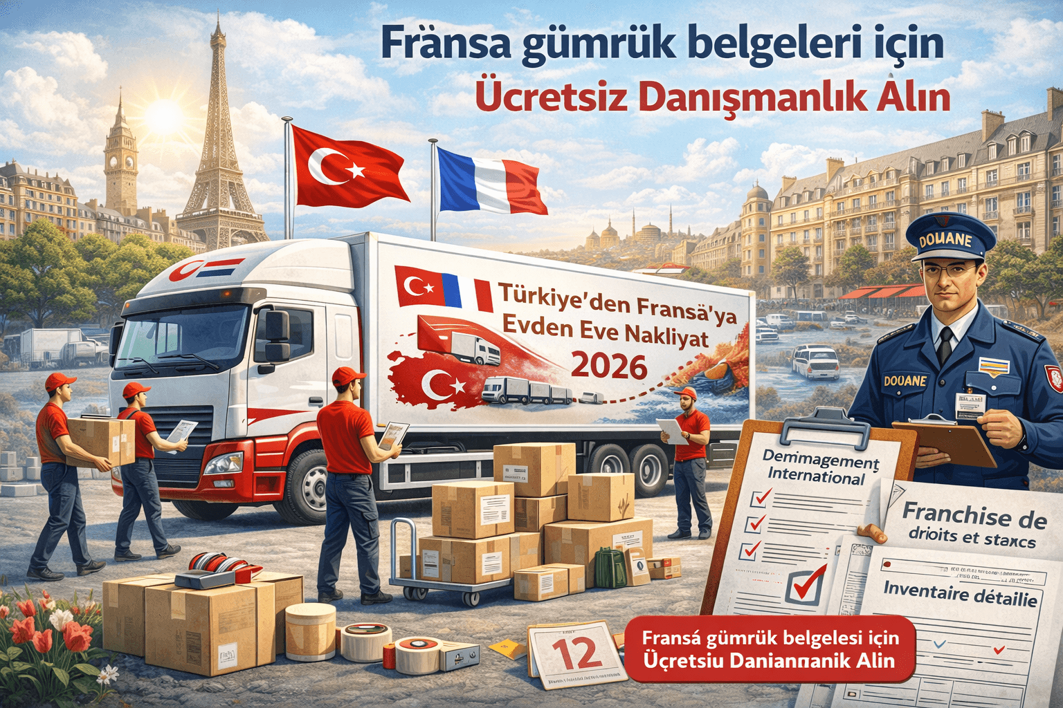 Türkiye Fransa Evden Eve Nakliyat | Güvenli Taşıma