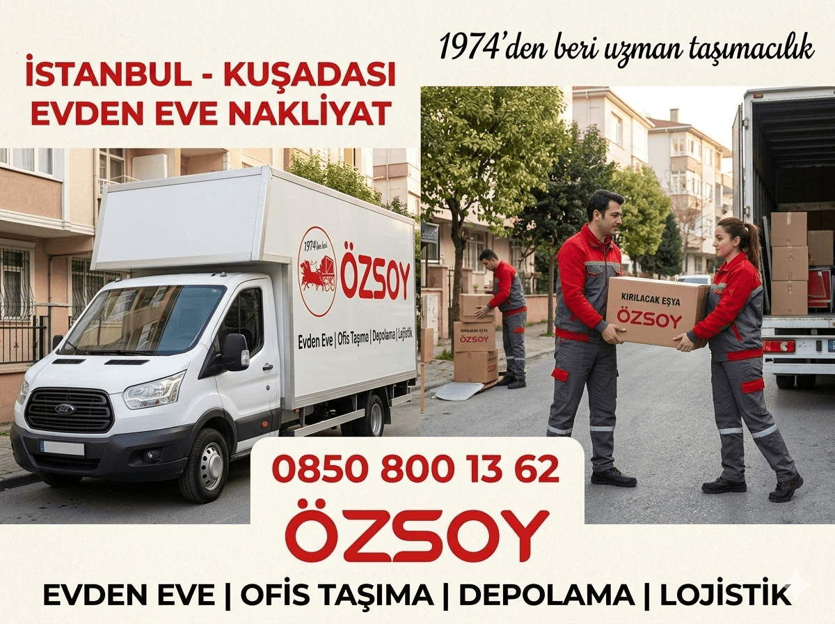 İstanbul Kuşadası Evden Eve Nakliyat | Özsoy Nakliyat