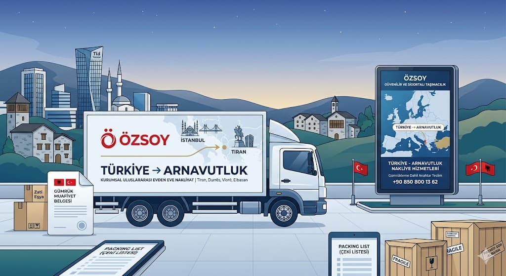Türkiye Arnavutluk Evden Eve Nakliyat | 2026 Rehberi