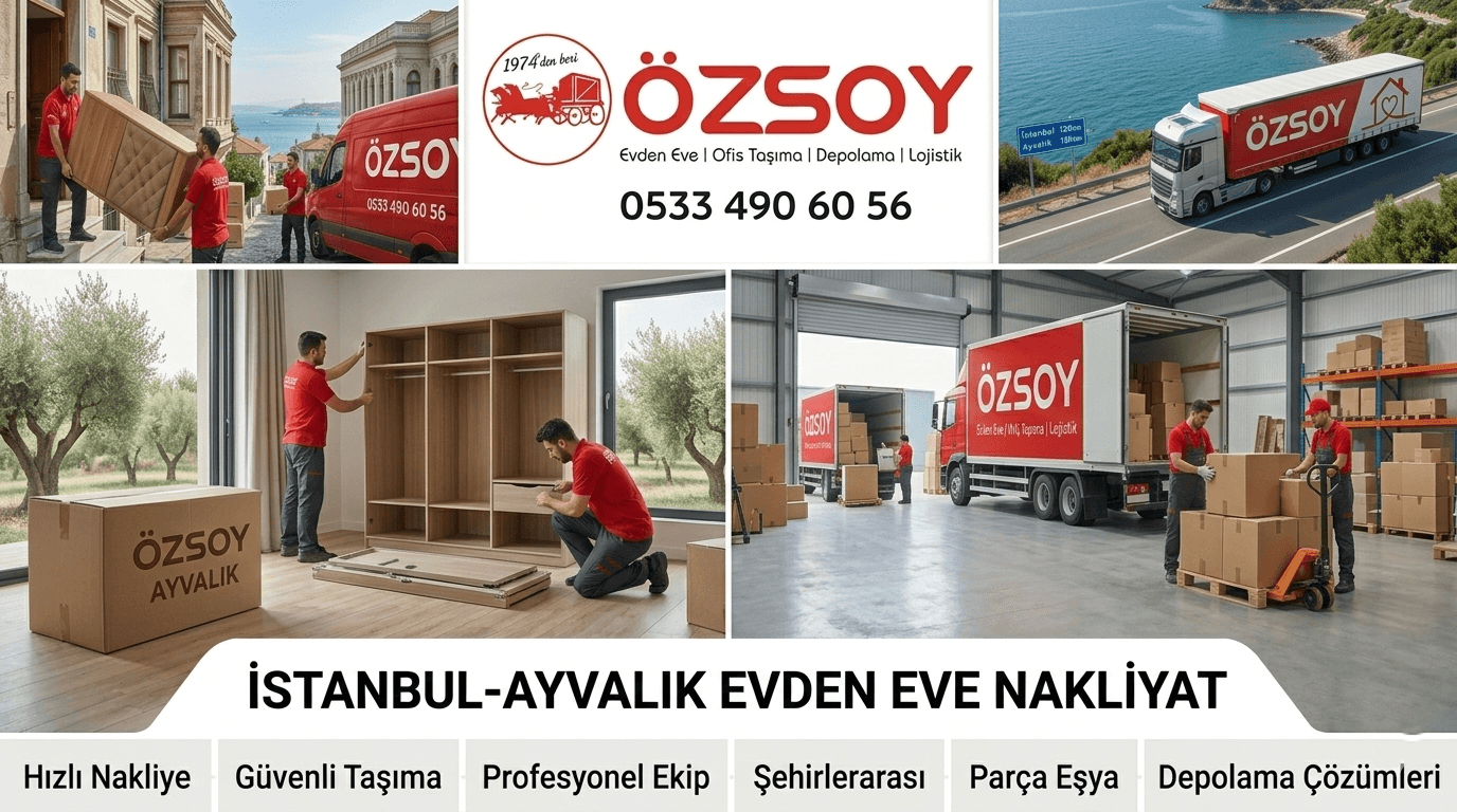 İstanbul Ayvalık Evden Eve Nakliyat | Özsoy Nakliyat