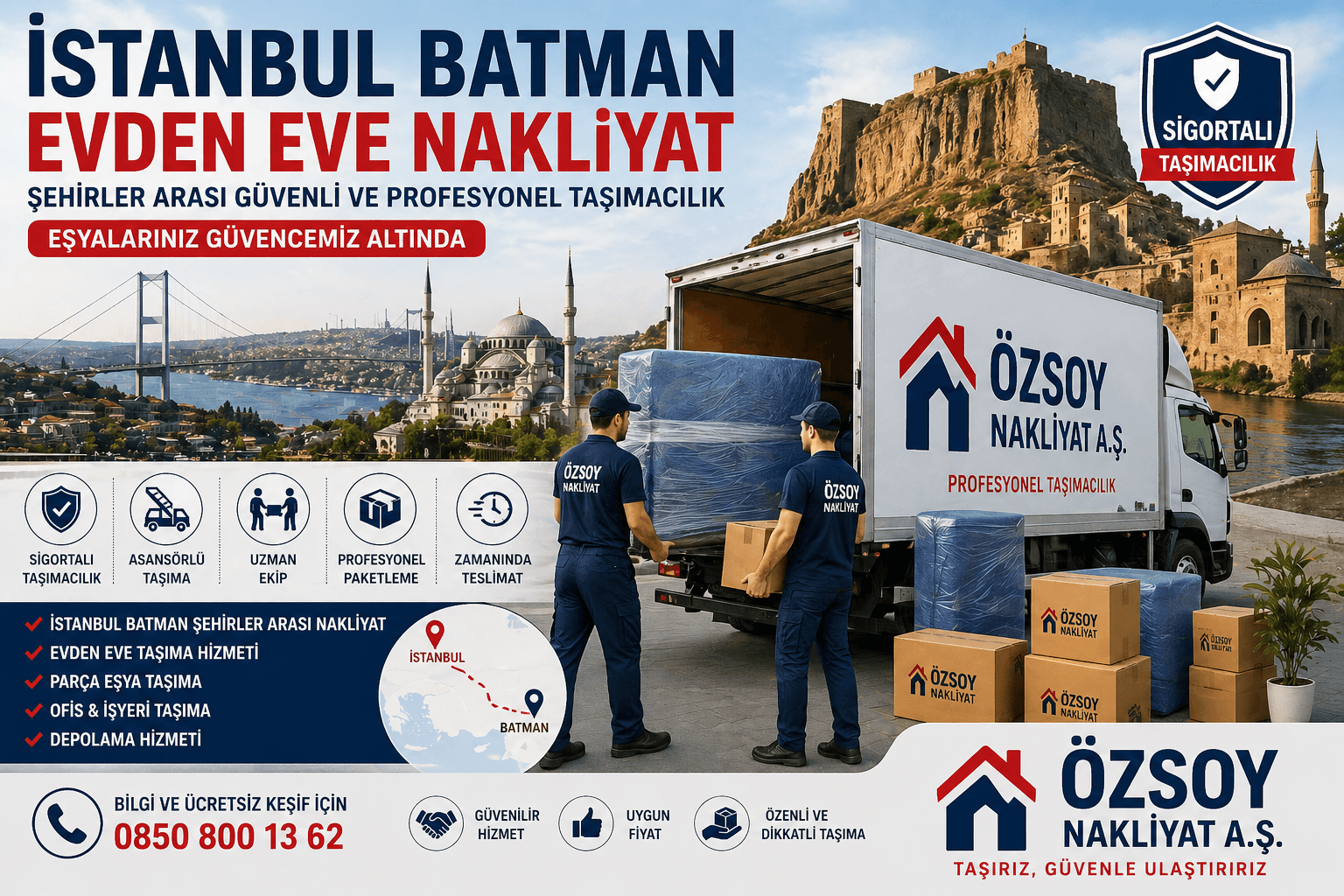 İstanbul Batman Evden Eve Nakliyat 2026 Ev Taşıma Fiyatları