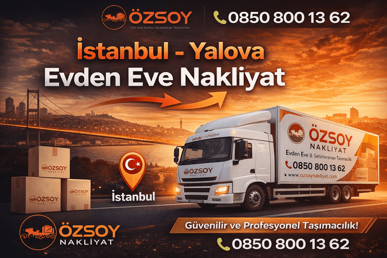 İstanbul Yalova Evden Eve Nakliyat | Özsoy Nakliyat