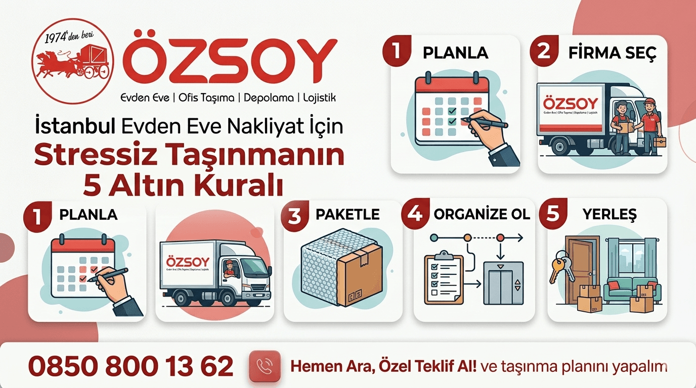 Stressiz Taşınmanın 5 Altın Kuralı | İstanbul Evden Eve Nakliyat Rehberi