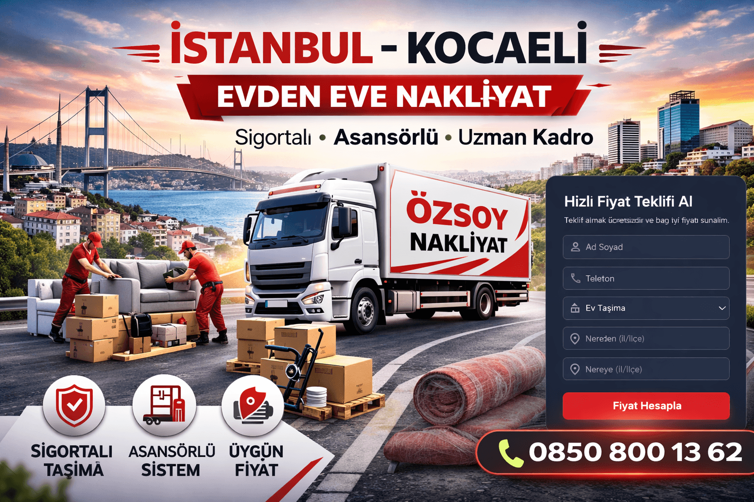 İstanbul Kocaeli Evden Eve Nakliyat | Özsoy Nakliyat