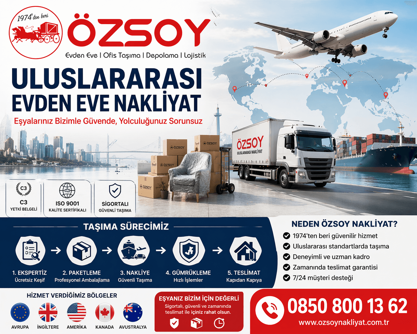 Uluslararası Evden Eve Nakliyat | Yurt Dışı Taşıma